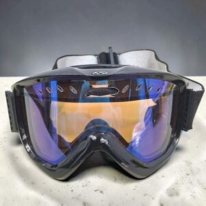 Smith Optics Ski Snowboard Goggles Black Orange Blue Mirrored Lens Winter Sports